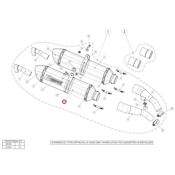 AKRAPOVIC AN|rb` yyAp[czM-HR03402TR muffler ti d FJR1300 YAMAHA }n CEėpTCT[ }t[