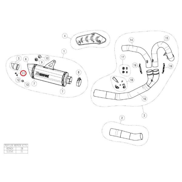 AKRAPOVIC アクラポビッチ 【リペアパーツ】P-DR18 washer SS その他マフラーオプション・補修部品 マフラー
