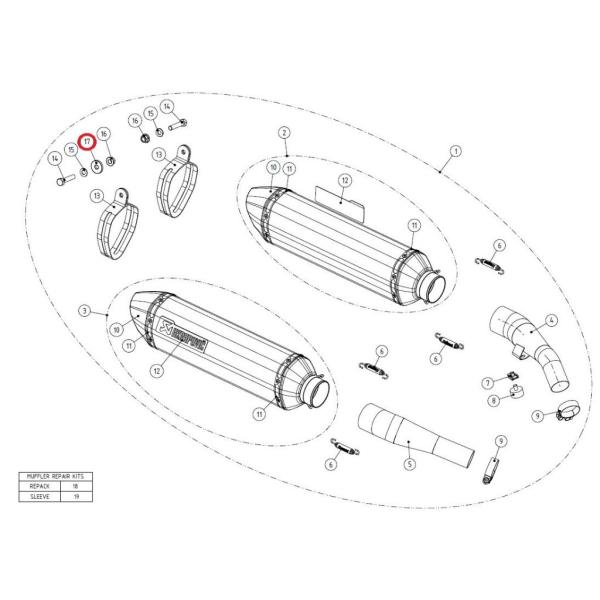 AKRAPOVIC AN|rb` yyAp[czP-DR56 spacer bushe al FJR1300 YAMAHA }n ̑}t[IvVECi }t[