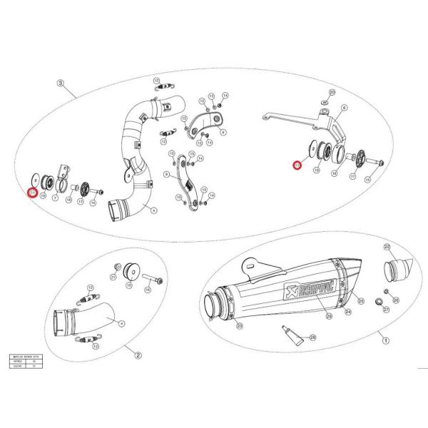 AKRAPOVIC AN|rb` yyAp[czP-DR89 washer with nut F750GS F850GS ADVENTURE R NINET PURE RACER SCRAMBLER URBAN G S RNINE T BMW }t[