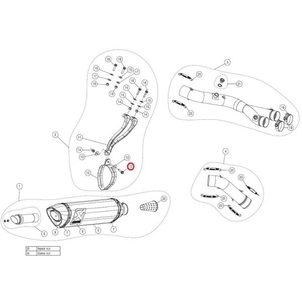 AKRAPOVIC AN|rb` yyAp[czP-FB18 bolt S1000RR NINJA H2 H2R GSX-R1000 FZ-09 MT-09 XSR900 YZF-R1 ̑}t[IvVECi