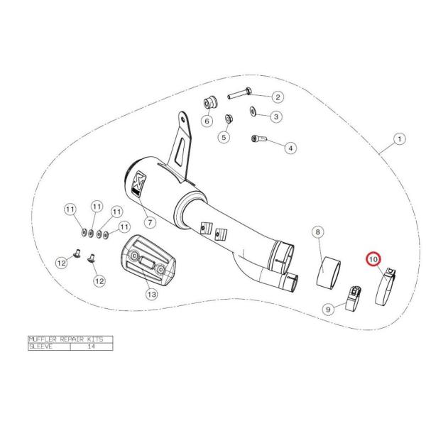 AKRAPOVIC アクラポビッチ 【リペアパーツ】P-R42 clamp SS APRILIA アプリリア BMW HONDA ホンダ KAWASAKI カワサキ TRIUMPH トライアンフ YAMAHA ヤマハ
