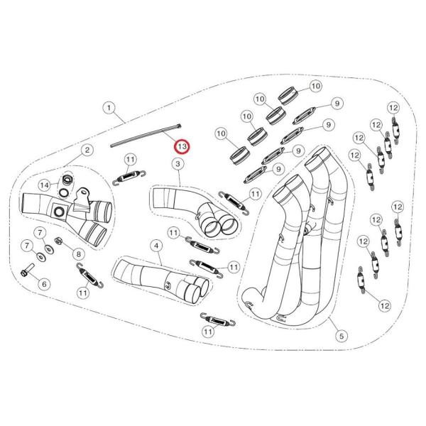 AKRAPOVIC AN|rb` yyAp[czP-VEZ2 tie wrap CBR1000RR SP SP2 ZZR1400 (ZX-14) HONDA z_ KAWASAKI JTL }t[