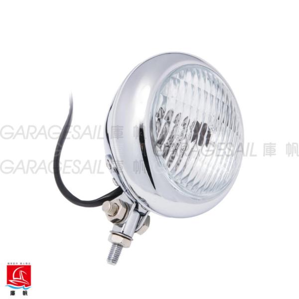 GarageSaiL �K���[�W�Z�C�� 4.5�h Circle Headlight �{�̃J���[�FSilver shell �w�b�h���C�g ���Η� �d���n