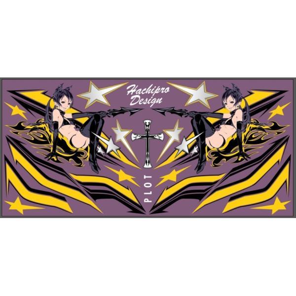 PLOT �v���g �f�J�[�� �f�r���v���g�^�� �T�C�Y�FL(600mm×280mm) �X�e�b�J�[�E�f�J�[�� �O��