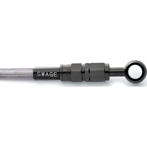 SWAGE-LINE �X�E�F�b�W���C�� �t�����g �u���[�L�z�[�X�L�b�g �t�B�b�e�B���O�J���[�F�X�e�����X�u���b�N / �z�[�X�J���[�F�N���A CBR250F HONDA �z���_