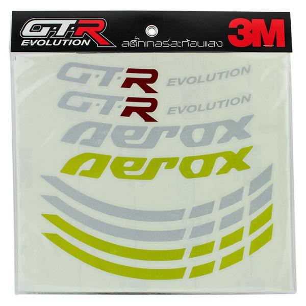 GTR �W�[�e�B�[�A�[�� �z�C�[���G�b�W�X�e�b�J�[ �J���[�F �O���[�� AEROX 155 AEROX125 YAMAHA ���}�n �X�e�b�J�[�E�f�J�[�� �O��