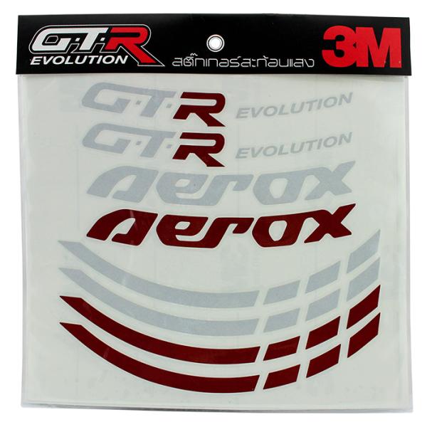 GTR �W�[�e�B�[�A�[�� �z�C�[���G�b�W�X�e�b�J�[ �J���[�F ���b�h AEROX 155 AEROX125 YAMAHA ���}�n �X�e�b�J�[�E�f�J�[�� �O��