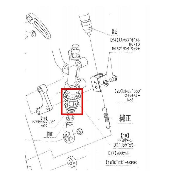 BEET ビート H／Bブレーキペダルリターンスプリングセット ブレーキペダル ステップ 足回り