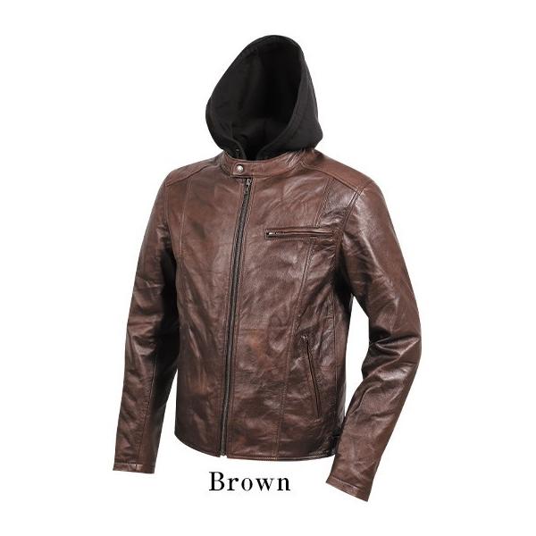 DEGNER fOi[ U[t[fB[WPbg^Leather Hoody Jacket TCYFXL U[WPbg WPbg Ap