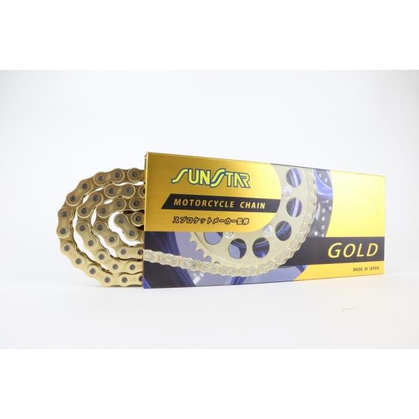 SUNSTAR �T���X�^�[ ���[�^�[�T�C�N���`�F�[�� 530�T�C�Y �S�[���h �y�J�V���W���C���g�t���z �����N���F98 �`�F�[�� �쓮�n