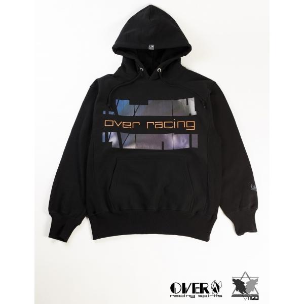 オーバーレーシング spirits フード付きパーカー（ブラック） サイズ M OVER RACING webike_24633715