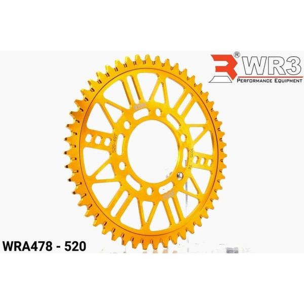 WR3 ダブルアールスリー リアスプロケット Color：Gold / 丁数：50 ZX