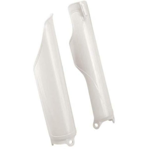 RACETECH ���[�X�e�b�N Fork Guards White Honda CR 125 R  250 CRF X 450 HONDA �z���_ �t�H�[�N�K�[�h �O��