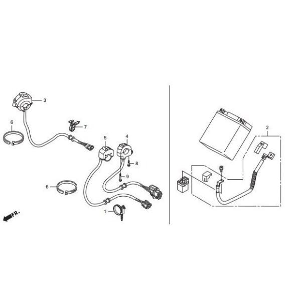 HRC �G�C�`�A�[���V�[ �G���W���X�g�b�v�X�C�b�` CBR250R HONDA �z���_ �n���h���X�C�b�`�E�X�C�b�`�{�b�N�X �n���h�����Ӄp�[�c �n���h��