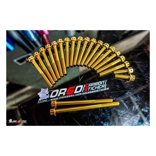 OR6D Carbon sticker �I�[�����J�[�{���X�e�b�J�[ Gold bolt upper clamp YZF-R15 YAMAHA ���}�n �ėp�{���g�E�l�W