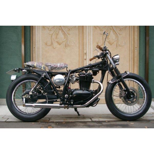 ボートラップ本革ソロシート　250TR 部品屋K&W 250TR 専用ソロシートKIT リジットタイプ（本革サドル