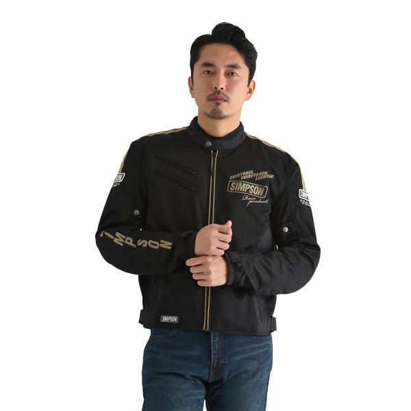 SIMSON メッシュジャケット Lサイズ 黒 SIMPSON（バイク） SIMPSON シンプソン NSM-2204 Riders Mesh