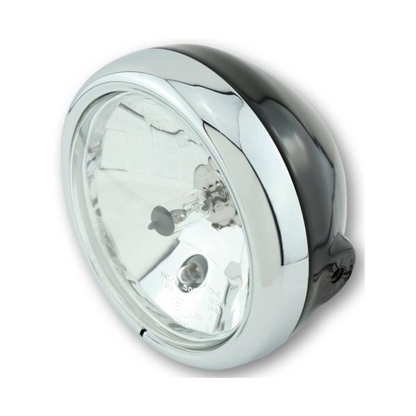 Shin-Yo V[ 5 3/4 inD main headlight PECOS black polished chrome ring wbhCg Η dn