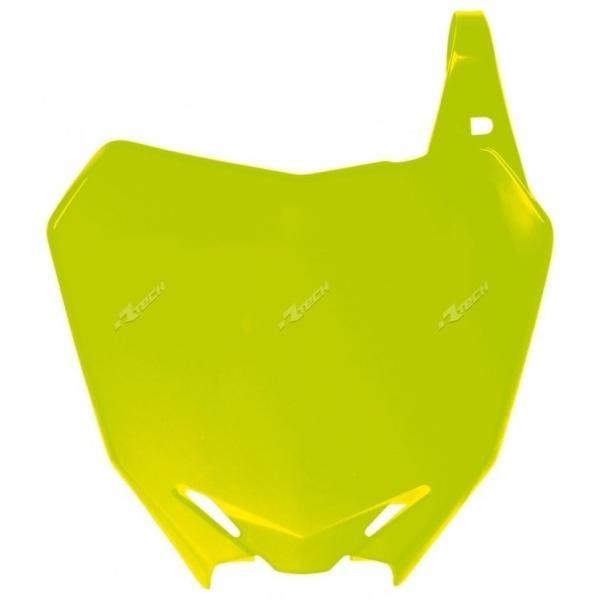 RACETECH ���[�X�e�b�N Front Number Plate Neon Yellow Suzuki RM-Z250�^450 RM-Z 250 450 SUZUKI �X�Y�L �[�b�P���J�E�� �J�E���֘A �O��