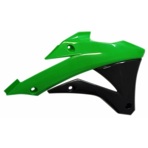 RACETECH ���[�X�e�b�N Radiator Covers Green KX 85 100  BIG WHEELS 19/16 STD 17/14 KAWASAKI �J���T�L ���W�G�[�^�[ ��p�֘A �G���W��