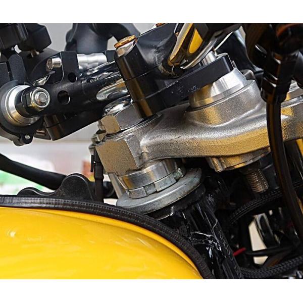 BORE ACE ボアエース ノーマルステム用 強化ステムベース カラー：ブラック SR400 YAMAHA ヤマハ トリプルツリー・ステム・アンダーブラケット ハンドル