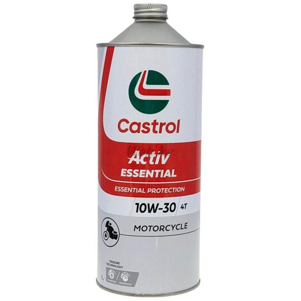 他サイト： Castrol カストロール Activ ESSENTIAL 4T【アクティブ エッセンシャル 4T】【10W-30】【4サイクル2輪車専用スタンダードオイル 鉱物油】 容量：1L オイルの商品画像