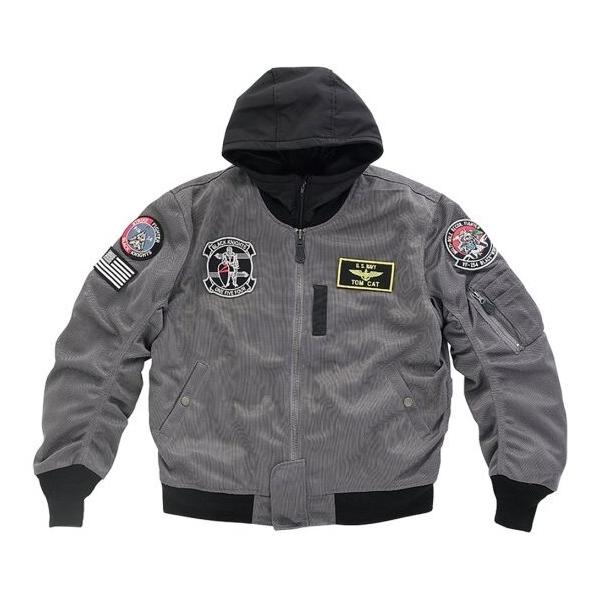 HOUSTON（ヒューストン） MA-1 BLACK KNIGHTS MESH M／C JAC サイズ：L