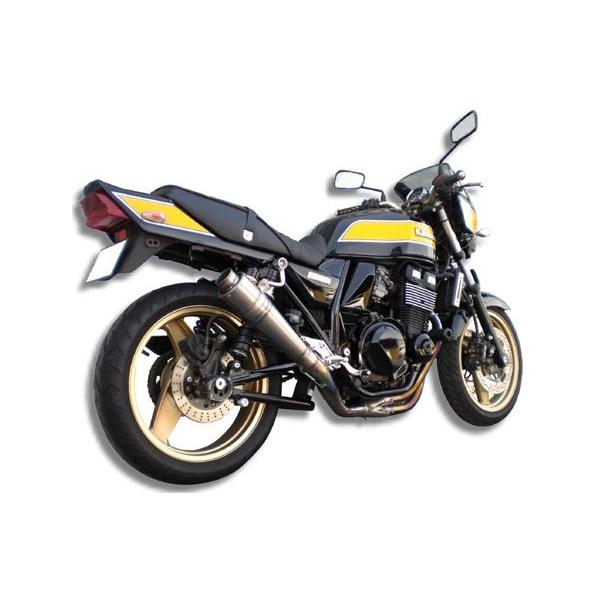 ZRX400アサヒナレーシングメガフォンフルチタンマフラー(正規品) ZRX400 メガフォンサイレンサー ダウンタイプ(ノーマルステップ対応