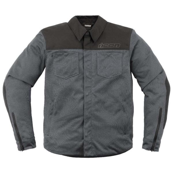 ICON メッシュジャケット XL ブラック/ホワイト ICON(アイコン) メッシュジャケット | バイク用品通販 Webike