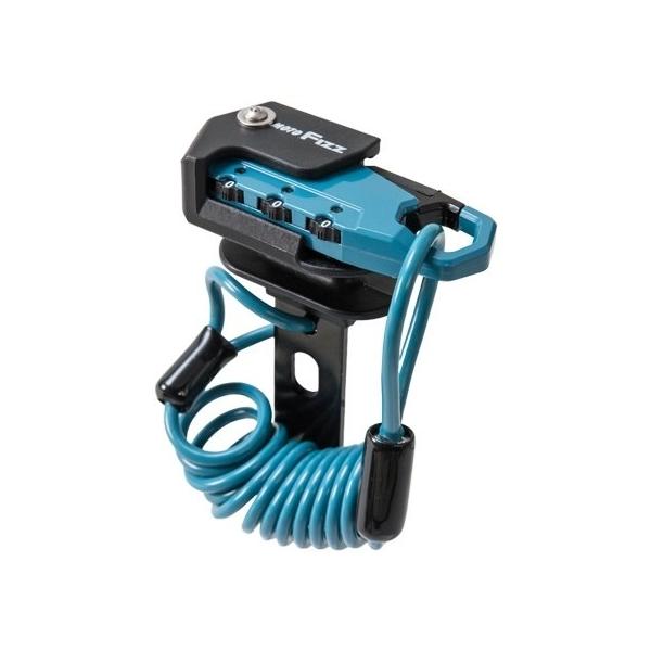 他サイト： TANAX motofizz タナックス モトフィズ ヘルメット用ワイヤーロック カラー：サックスブルー ヘルメットロック ヘルメットの商品画像