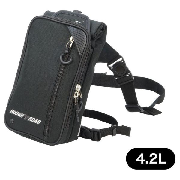 ROUGH＆ROAD ラフ＆ロード AQA DRY ホルスター カラー：ブラック レッグバッグ・ホルスターバッグ バッグ