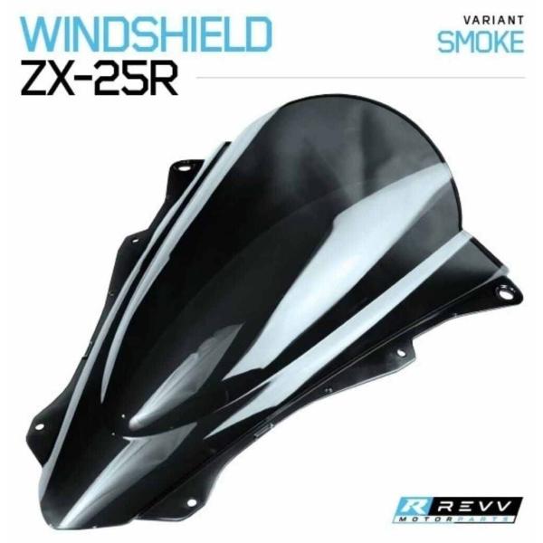 未使用、現品+レフィル付き レブ Revv Windshield Color：Smoke ZX-25R ZX-4R ZX-4RR KAWASAKI