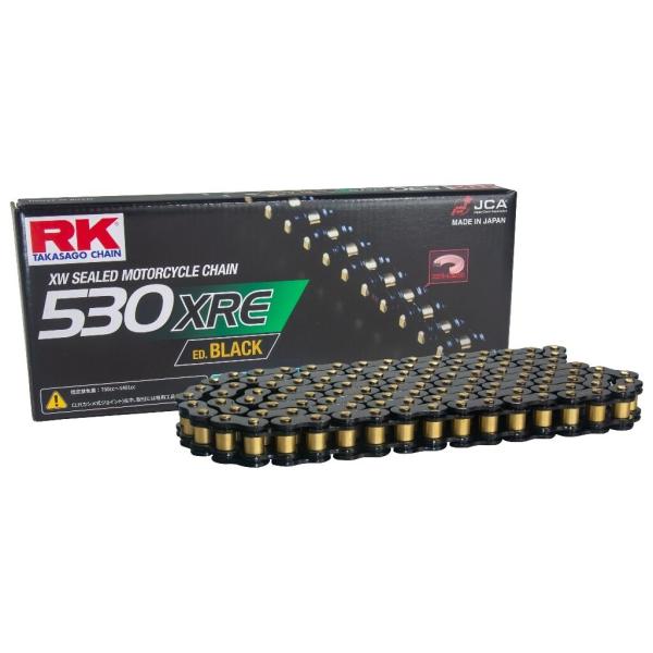 RK JAPAN RKジャパン 530XRE ED.BLACK【カシメ(CLF)ジョイント付属】 チェーン数：116L チェーン 駆動系