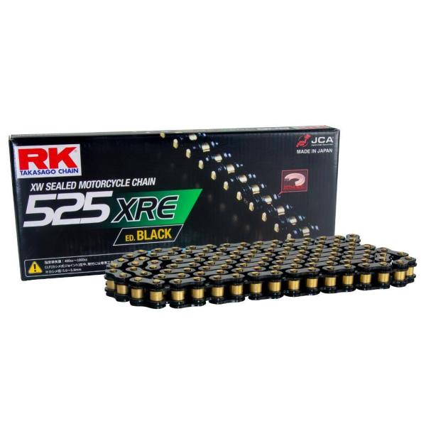 RK JAPAN RKジャパン 525XRE ED.BLACK 【カシメ(CLF)ジョイント付属】 リンク数：108L APRILIA アプリリア BMW CAGIVA カジバ DUCATI ドゥカティ チェーン