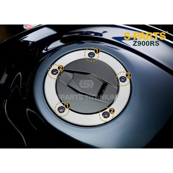 S-PARTS エスパーツ タンクキャップ用チタンボルトセット カラー