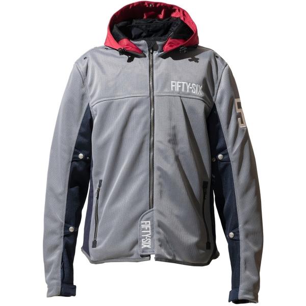 【美品】56デザイン メッシュジャケット　フ-ド付(取外し可)Mサイズ 56design（56デザイン） COLOR HOODIE MESH JACKET EVO サイズ：S