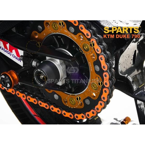 S-PARTS エスパーツ リアスプロケットマウント用チタンボルトセット