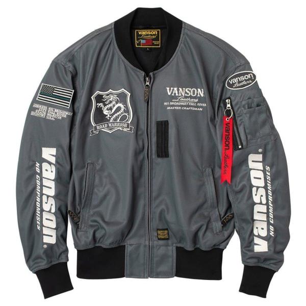 VANSON MA1タイプメッシュライダースジャケットXL VANSON（バンソン） メッシュMA-1ジャケット サイズ：M メッシュ