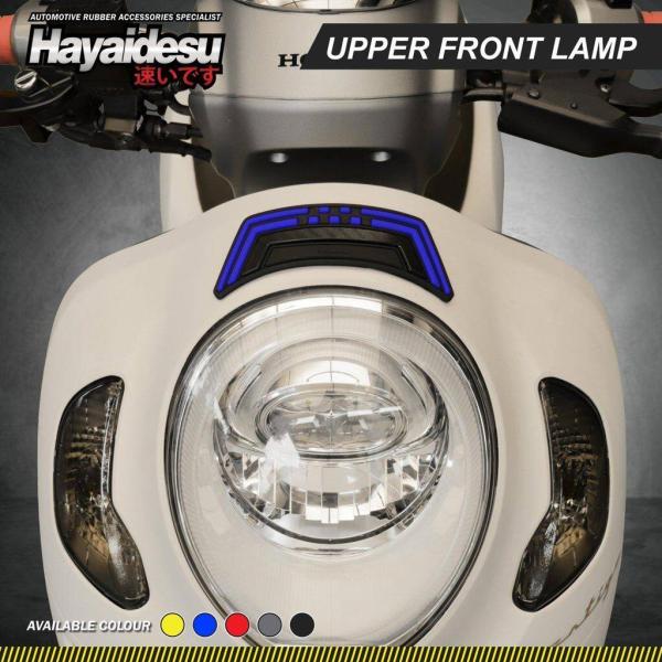 Hayaidesu ハヤイデス ラバー製アッパーフロントランプカバー カラー：ブルー New Scoopy HONDA ホンダ ヘッドライト 灯火類 電装系