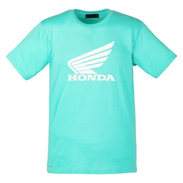 ネコポス送料無料 HONDA ホンダ 純正 ウイングTシャツ コットンTシャツ バイクTシャツ 半袖 セレストブルー