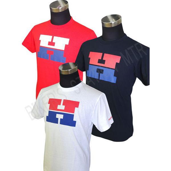 ネコポス送料無料 HONDA ホンダ 純正 HマークTシャツ クラシックHマークロゴ Tシャツ コットンTシャツ バイクTシャツ 半袖 ホワイト ネイビー レッド