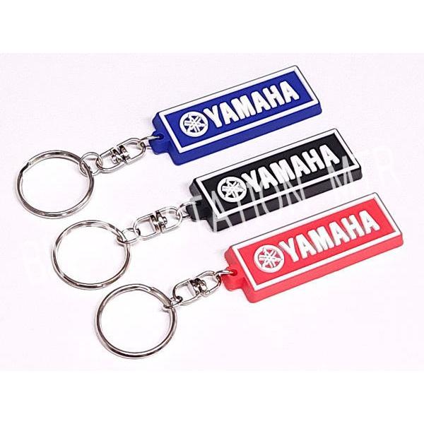 YAMAHA ヤマハ ワイズギア 純正 YAK24 PVCキーホルダー 全3色 ブルー ブラック レッド YAMAHAロゴ 音叉マーク