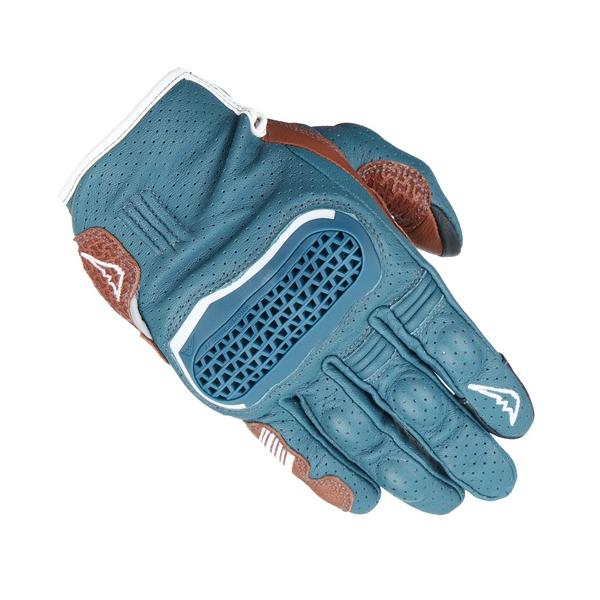 当店在庫あり！ 2026年 NEWモデル KUSHITANI クシタニ K5384M インベンティブレザー メッシュグローブ ブルー 夏グローブ バイクグローブ