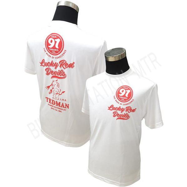 TEDMAN テッドマン TDRYT-2000 ドライTシャツ ホワイト シルキードライTシャツ Tシャツ 半袖 エフ商会