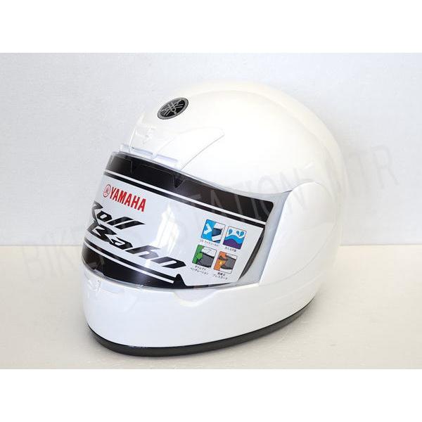 当店在庫あり！ YAMAHA ヤマハ 純正 ワイズギア YF-1S TF Roll Bahn ソリッドホワイト 音叉マーク フルフェイス ロールバーン ヘルメット