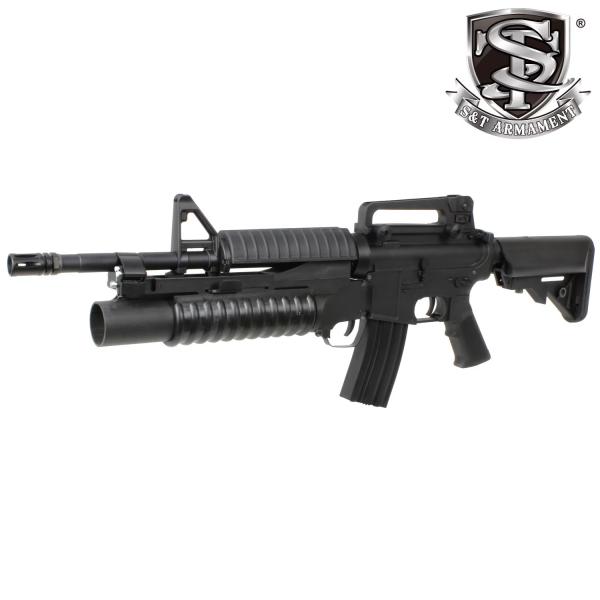 S&T M4A1 スポーツライン電動ガン with M203 グレネードランチャーS BK