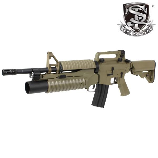 S&T M4A1 スポーツライン電動ガン with M203 グレネードランチャーS DE