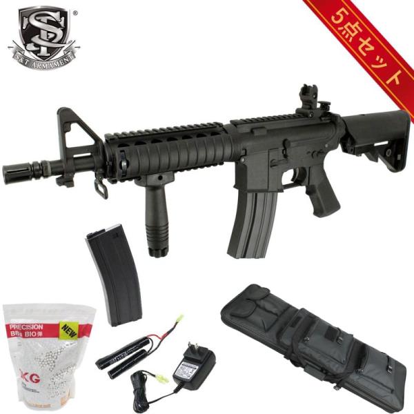 S&T M4 CQB-R スポーツライン 電動ガン BK(無刻印)【豪華6点セット