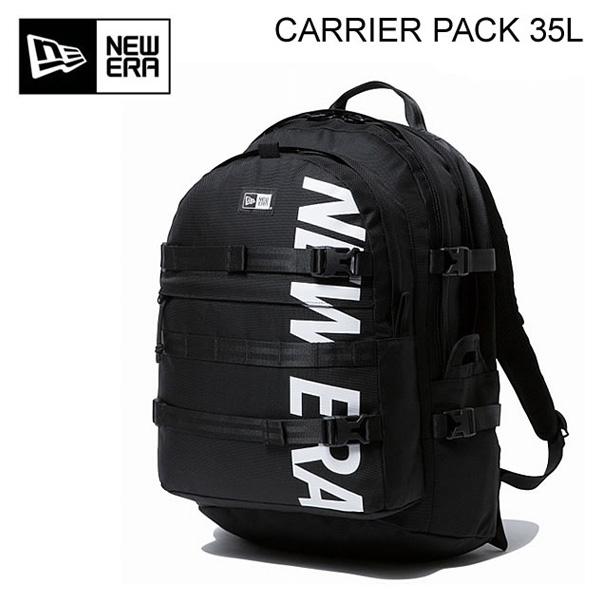 キャリアパック 35L プリントロゴ ブラック × ホワイト